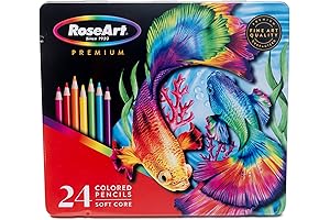 Premium 24 Count Colored Pencils by RoseArt for Budding Artists