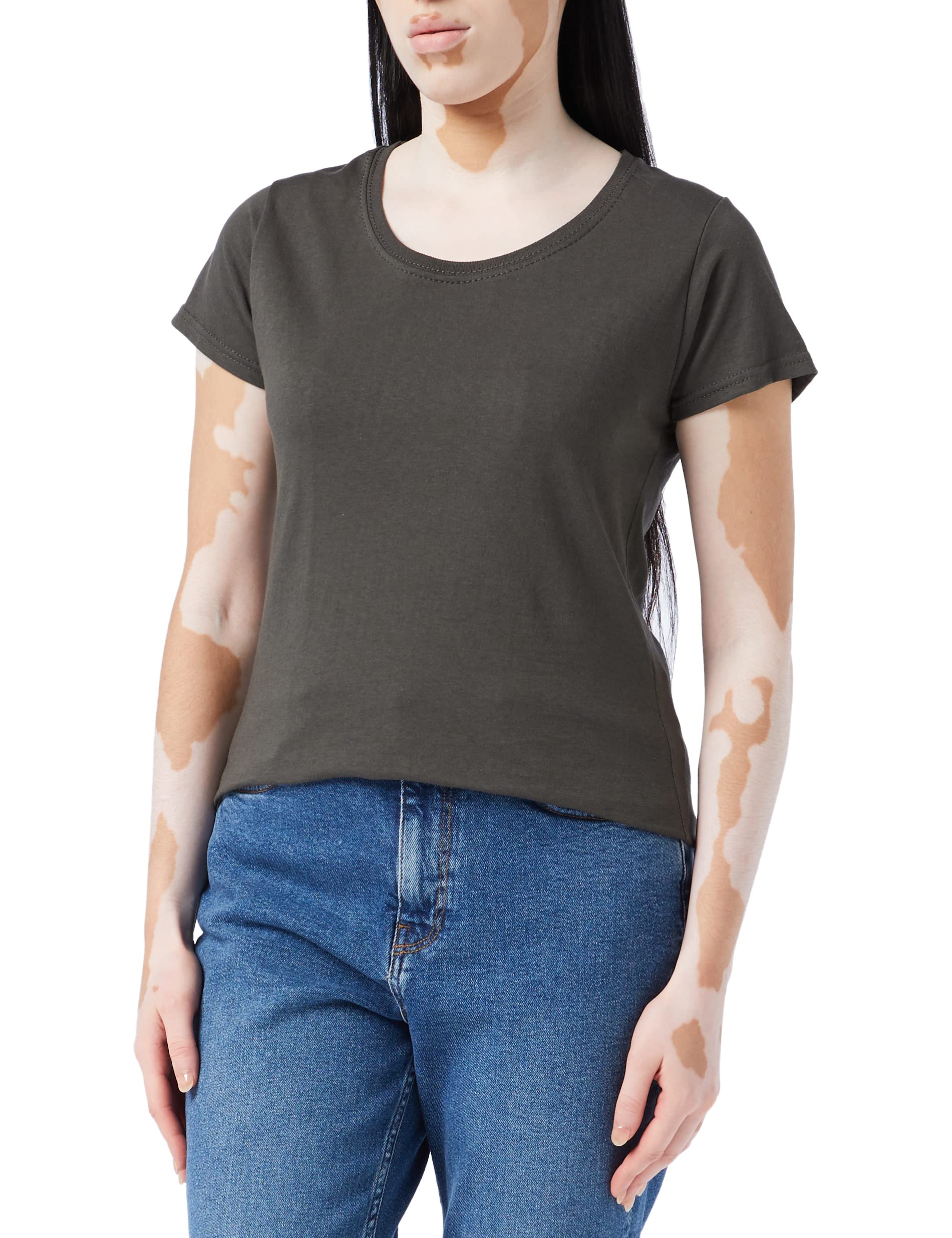 Fruit Of The Loom Women's Gris T-Shirt Original