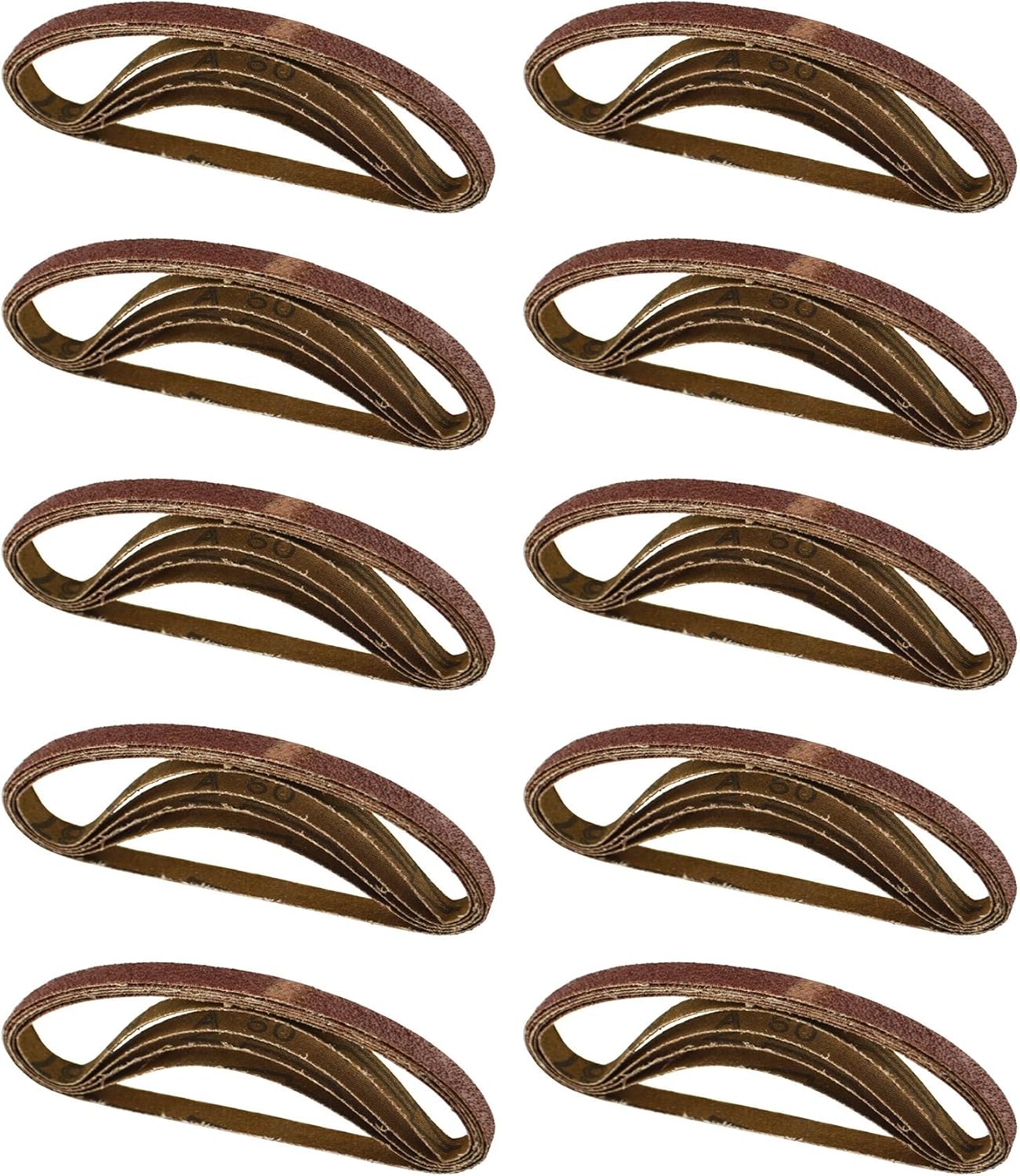 Belt Power Finger File Sander Abrasive Sanding Belts 330mm x 10mm 60 Grit 50pk