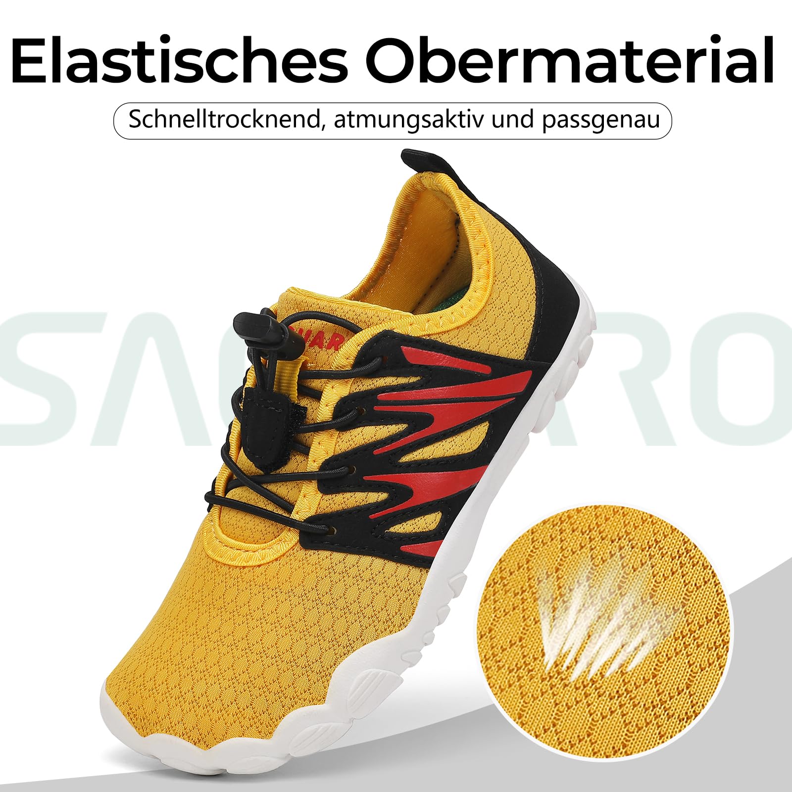 SAGUARO Badeschuhe Barfußschuhe Kinder - Breite Schnell Trocknend Leicht Weich -Strand Meer Surfen, Gr 25-38