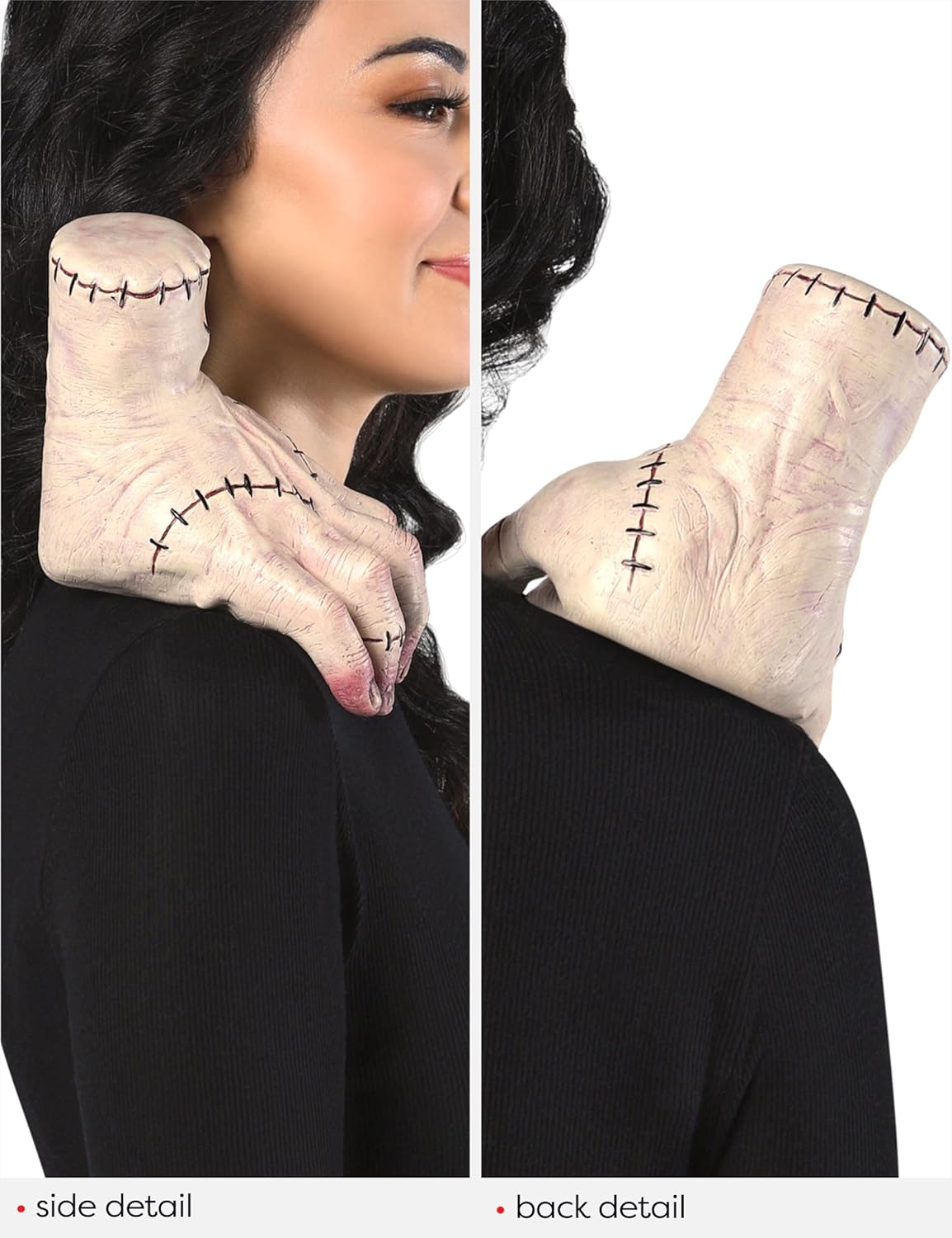 Rubies Wednesday TV Series: Thing Animatronic Molded Shoulder Sitter with Magnetic Attachments for Adults, No Size White