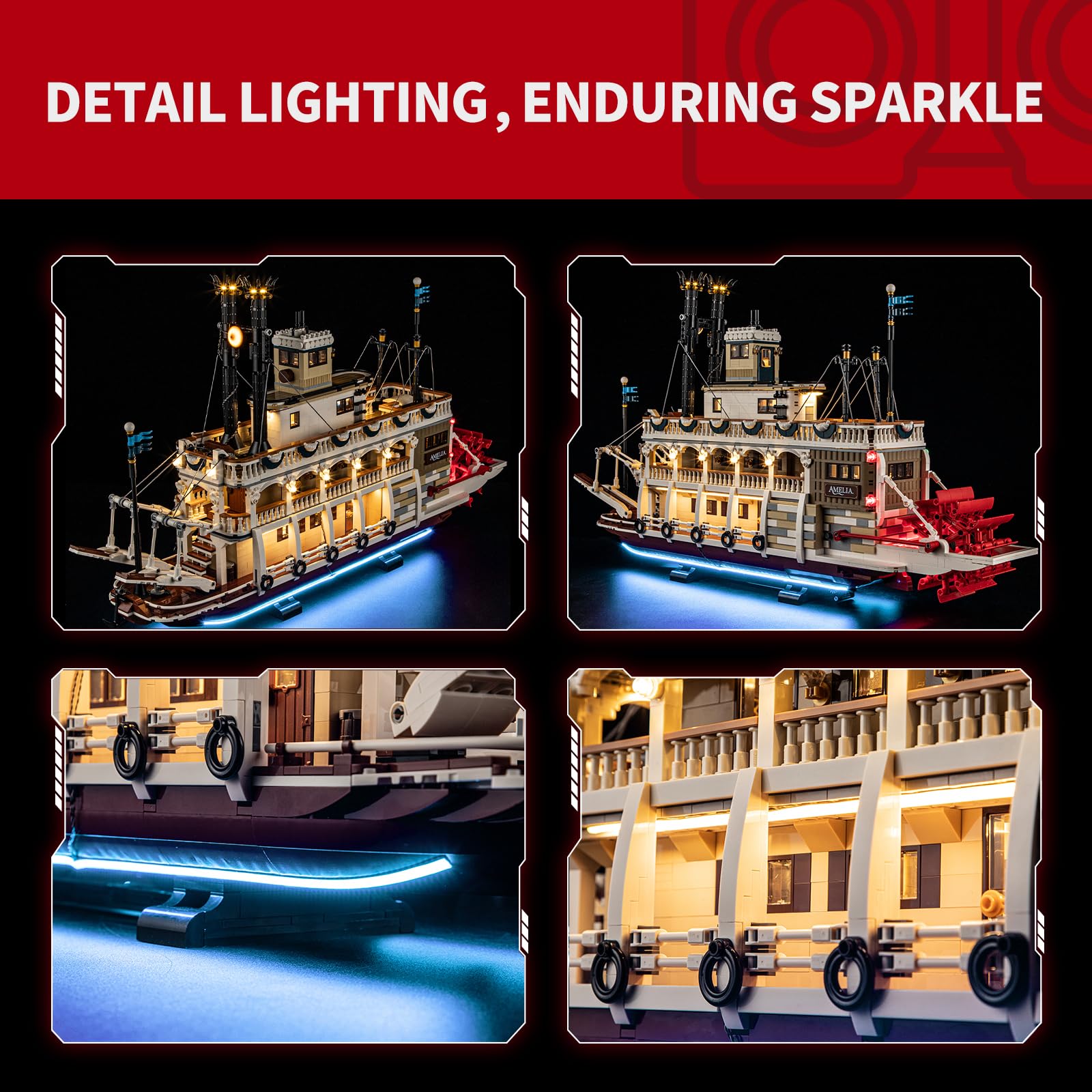 BRIKSMAX 2.0 Light Kit for Lego-River Steamboat -Innovative Led Lighting Compatible with Lego Ideas 21356 - Not Included Model Set - Image 3