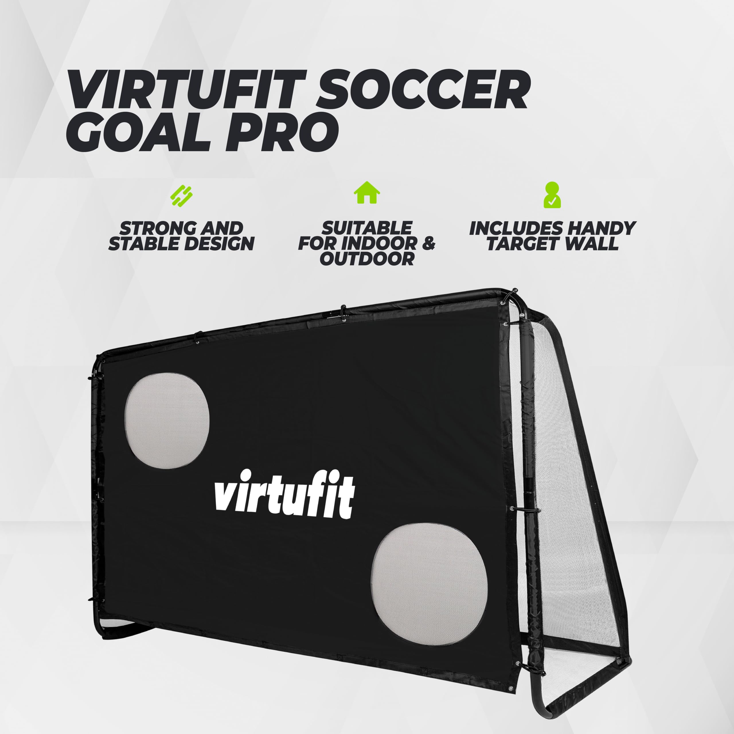 VirtuFit Bramka do piłki nożnej Pro - bramka - 120 x 80 cm - bramka piłkarska do ogrodu