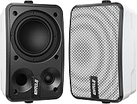 Inwa Bluetooth Kültéri Hangszóró Szett, 400W, IPX5 Vízálló, Vezeték Nélküli Hangrendszer Kertbe és Teraszra, 2 db, Sync Speaker Funkcióval,  1