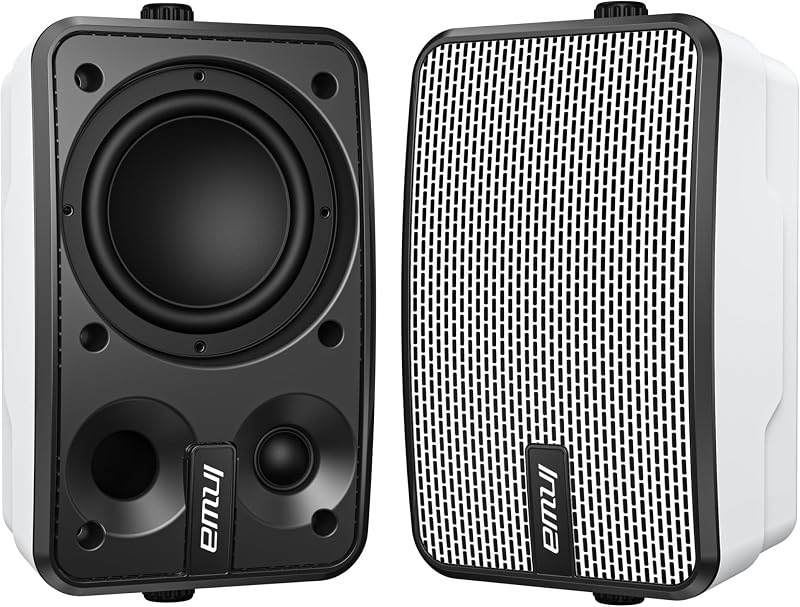 Inwa Bluetooth Kültéri Hangszóró Szett, 400W, IPX5 Vízálló, Vezeték Nélküli Hangrendszer Kertbe és Teraszra, 2 db, Sync Speaker Funkcióval, 