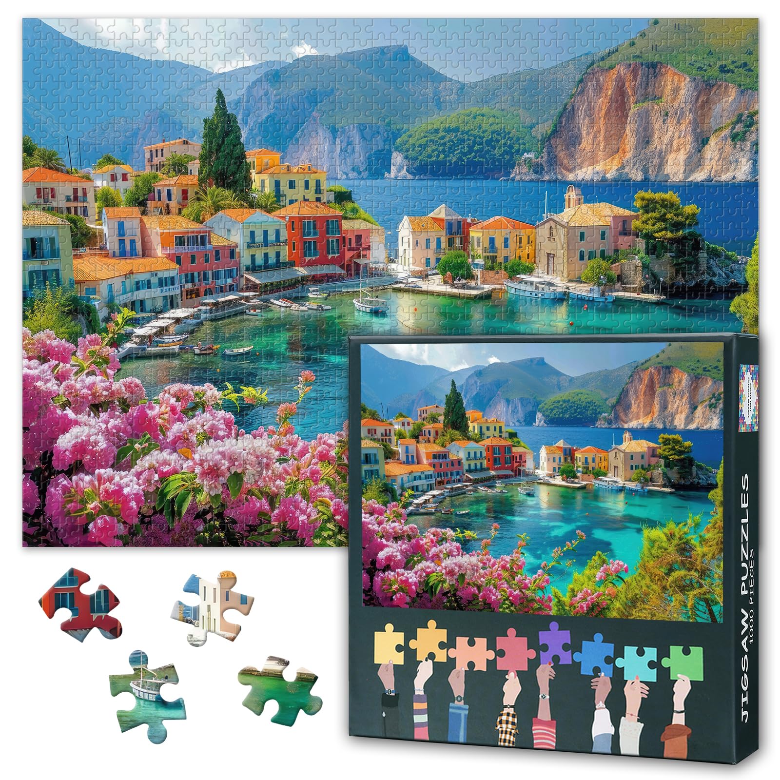 1000 Piece Puzzle for Adults - Colorful Gouses Jigsaw Puzzles, Puzzles 1000 Pieces Sea Scenery - Funny Challenging Puzzles, Great Gift for Family Friends Finished Size is 27.5"x19.6"/70x50cm โ image 1