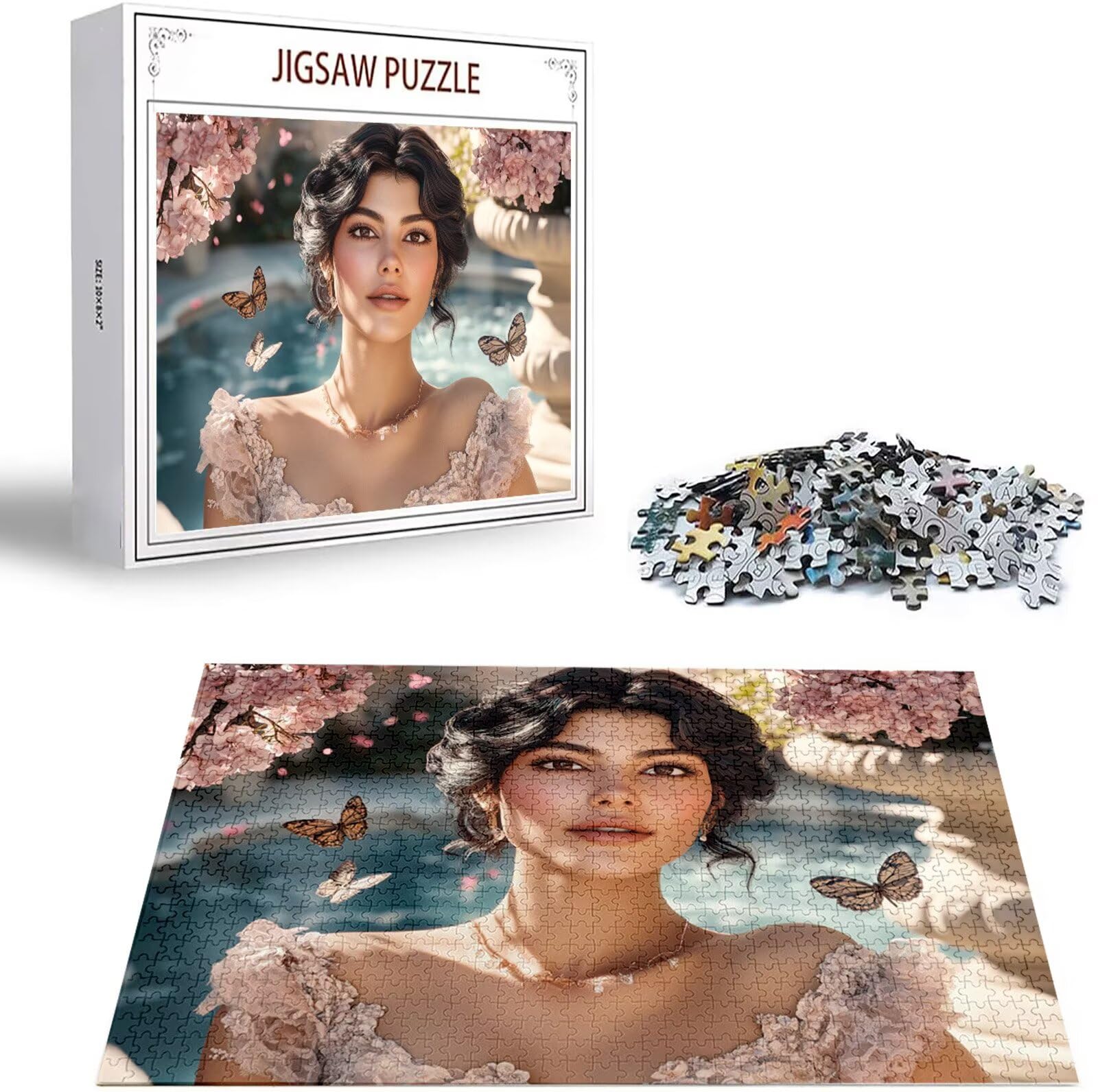 Puzzle 5000 Pezzi, 3 4 5 Anni Puzzle Farfalla 6 7 8 Anni Giochi Educativi Sostenibili Con Motivi Per Adulti Da Gioco in Legno Di Alta Qualità Jigsaw Donna per Gioco Familiare, Regalo Natale H-4985
