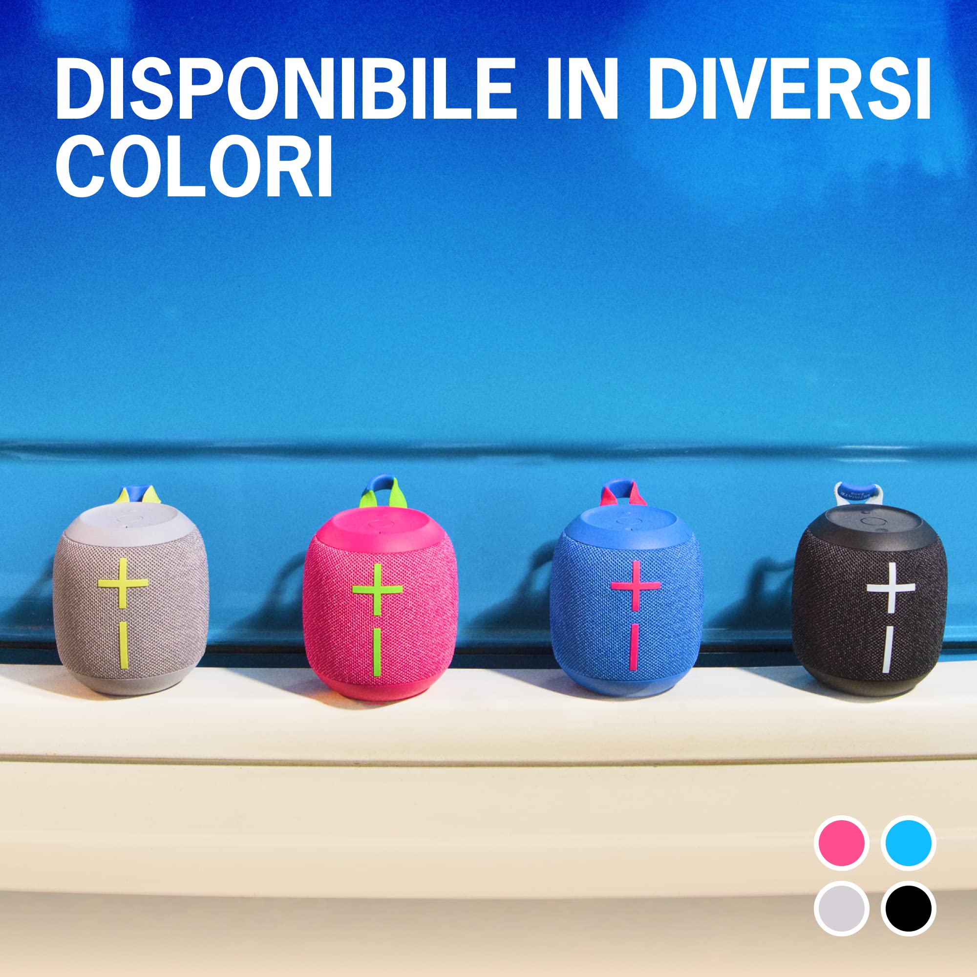 Ultimate Ears WONDERBOOM 3, Altoparlante Portatile Wireless Bluetooth, Suono a 360 Gradi con Bassi Profondi, Impermeabile, Antipolvere IP67, Galleggiante, Portata 40 m - Rosa