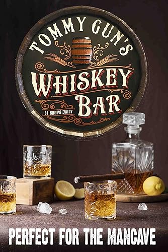 Vista 374 de THOUSAND OAKS BARREL CO. Personaliza el letrero de un cuarto de barril con cócteles de gato negro, barril de vino hecho de madera de roble de alta