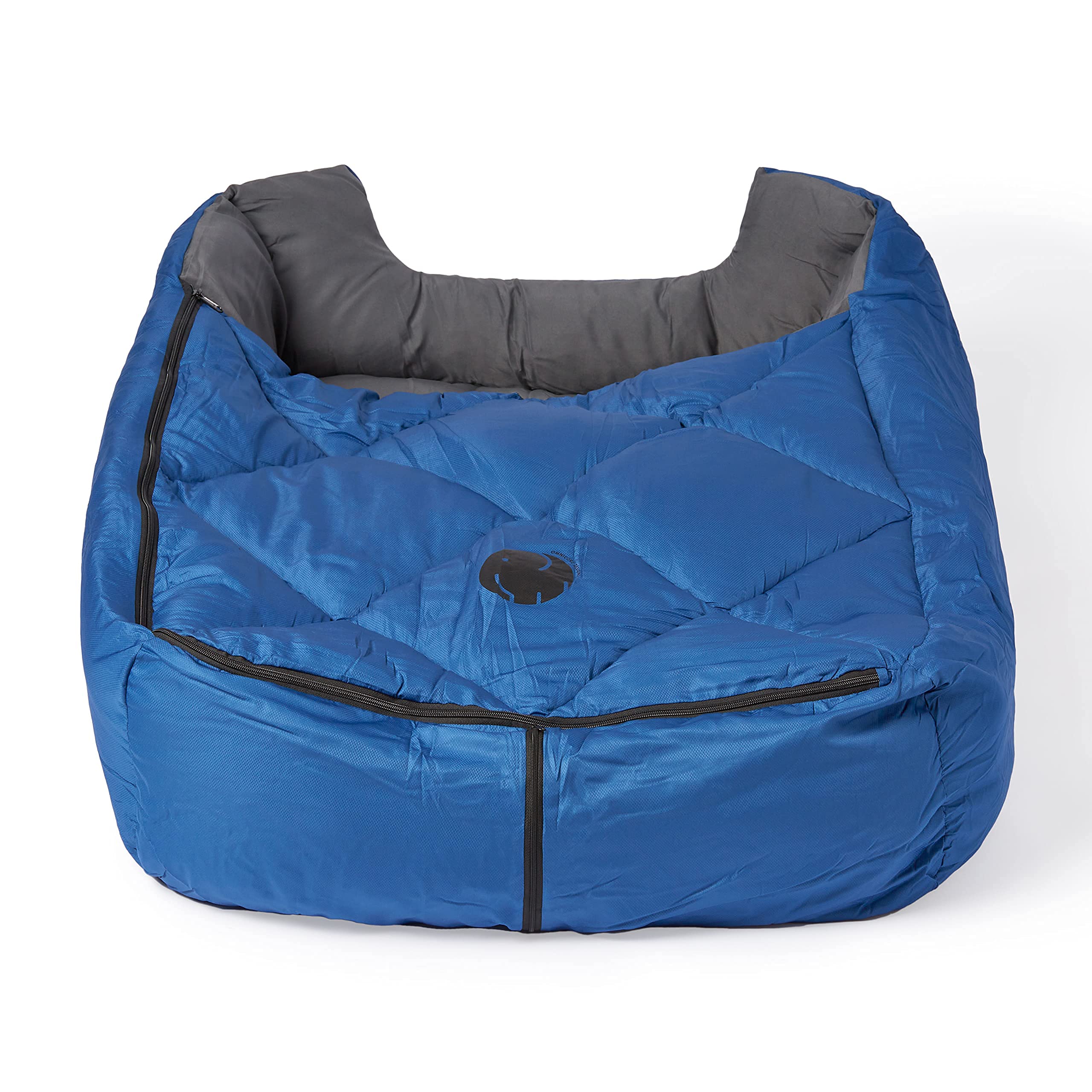 OmniCore Designs Haustierschlafsack (MD/Blau) mit Reißverschluss für Reisen, Camping, Wandern | gut für kleine und große Haustiere | Verwendung als Haustierbett, Haustiermatte oder Haustierdecke