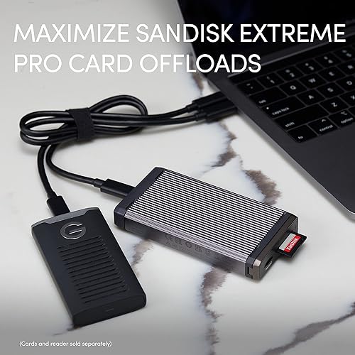 Miniatura 2 de SanDisk Professional PRO-Reader SD y microSD - Lector de tarjetas de alto rendimiento para tarjetas SD y MicroSD, USB 3.2 Gen 1 - SDPR5A8-0000-GBAND