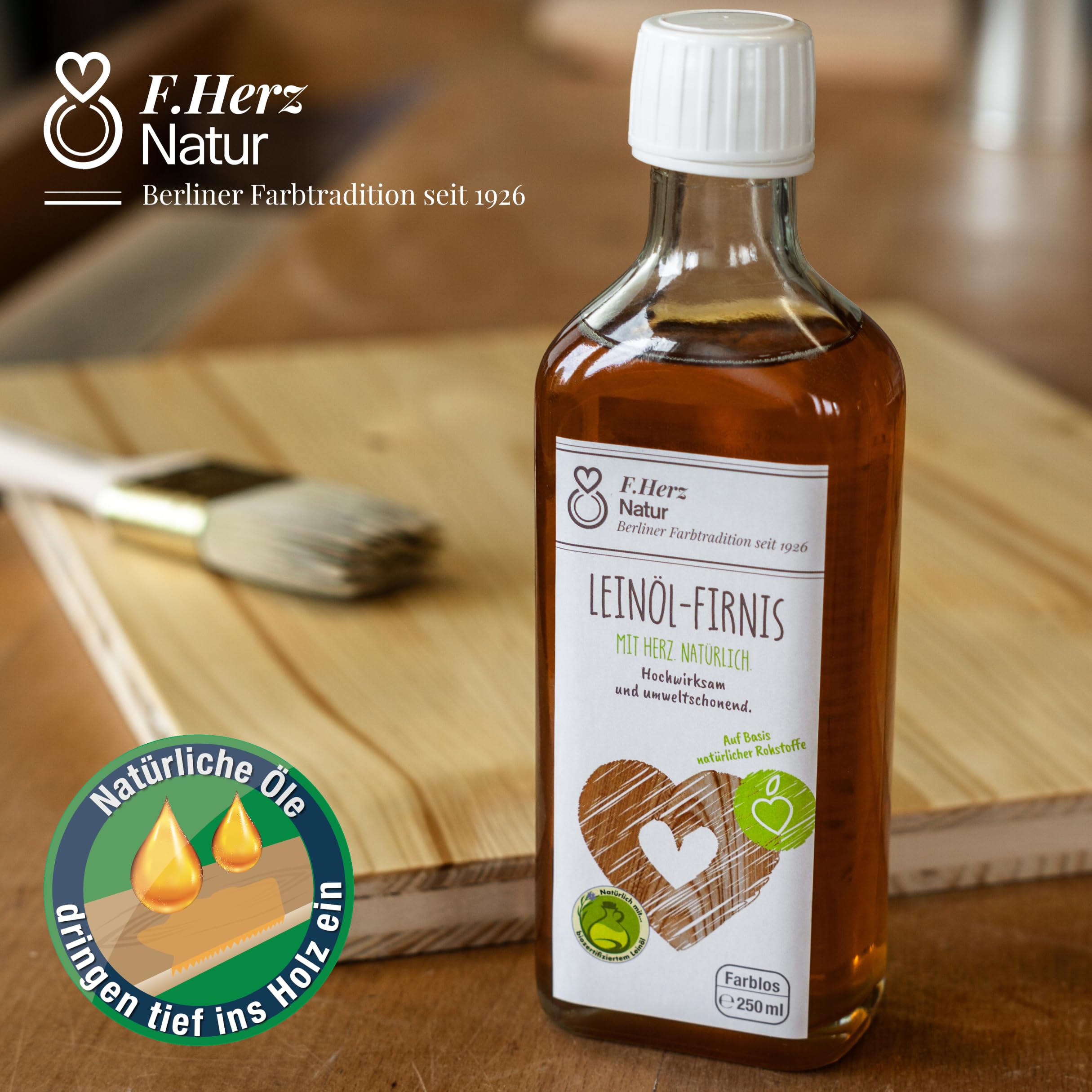 Barniz de aceite de linaza, apto para alimentos, protección biológica natural de la madera, secado rápido y sin disolventes, barniz para madera, aceite de linaza para exterior e interior, 250