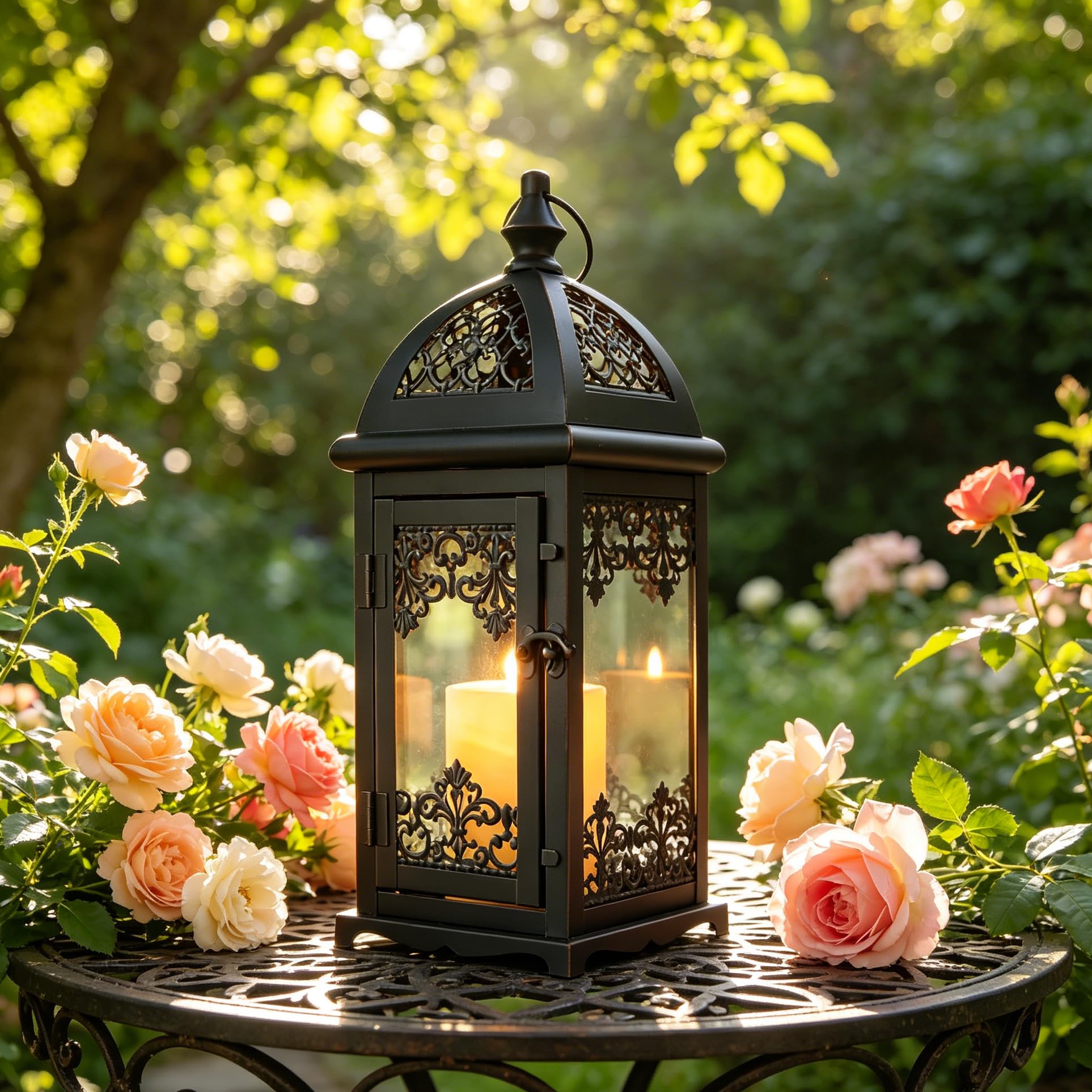 JHY DESIGN Decorative Candle Lantern 13.5