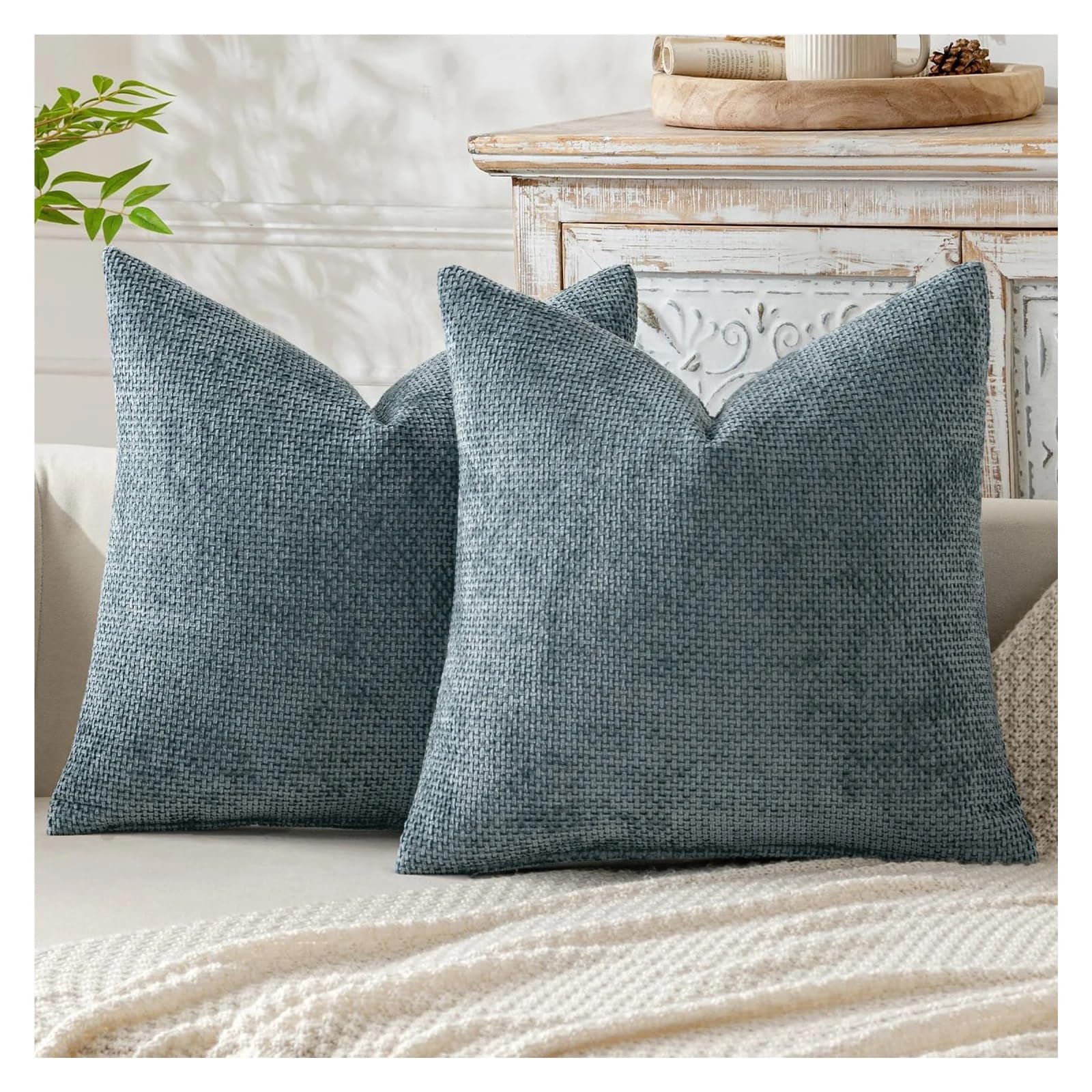 BTGYTTKL Throw Pillowcase 2pcs Luxury Chenille Pillow Cover