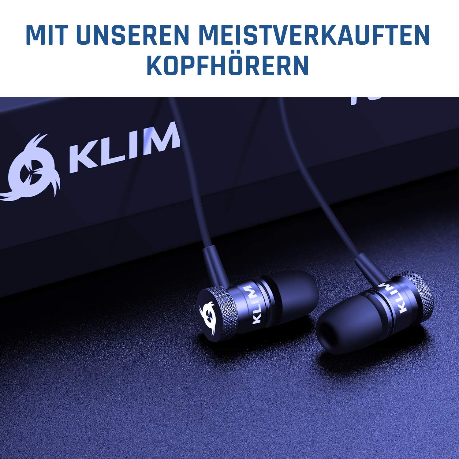 KLIM Discman - Tragbarer CD Player mit eingebautem Akku - NEU - inklusive KLIM Fusion Kopfhörer Kompakter Mini Portable CD Player, kompatibel mit CD-R, CD-RW und MP3 - Schwarz