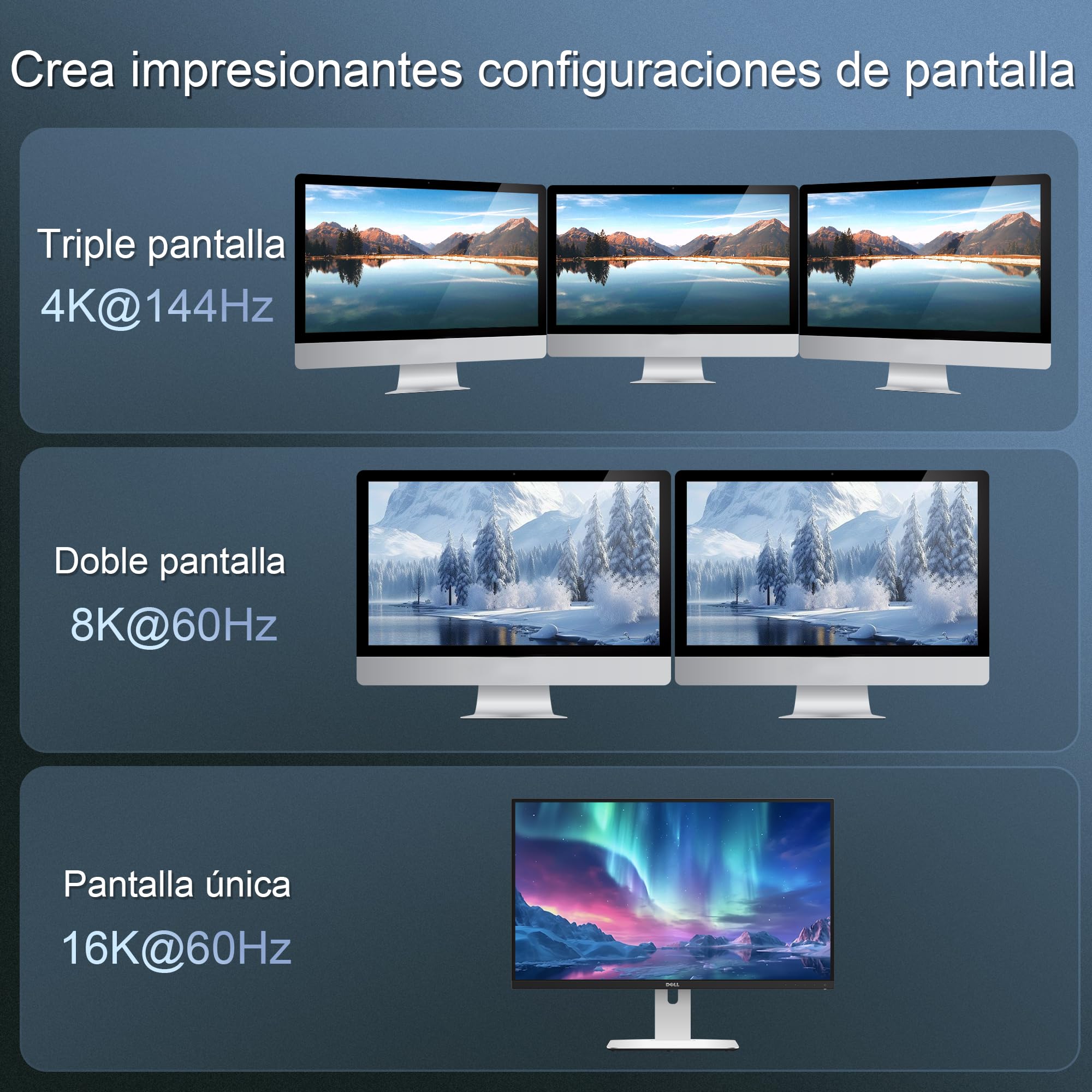 80Gbps Cable Thunderbolt 5 3m, unidireccional hasta 120Gbps, 240W,Video 16K@30Hz 8K@60Hz,compatible con Thunderbolt 4,USB 4,SSD,eGPU,Laptop, Smartphone,Display