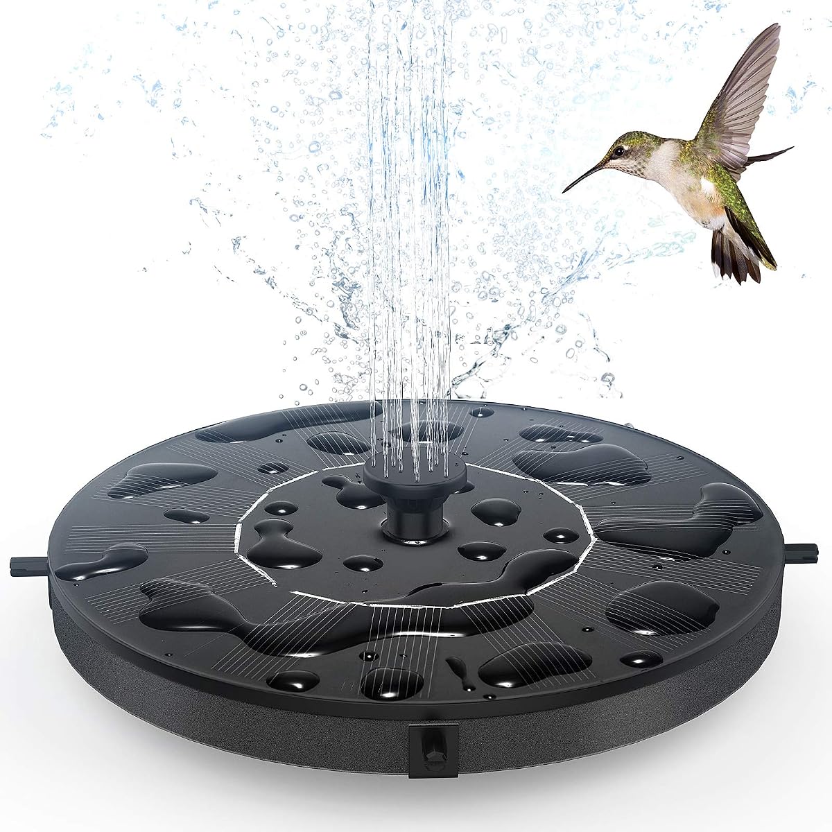 Bomba de agua de fuente solar para baño de aves, bomba de fuente de agua flotante con energía solar para baño de aves, jardín, estanque, piscina, exterior (1,4 W)