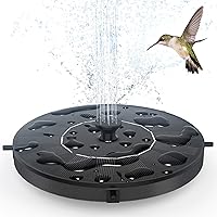 Vista 1 de Bomba de agua de fuente solar para baño de pájaros, bomba de fuente de agua flotante con energía solar para baño de pájaros, jardín, estanque