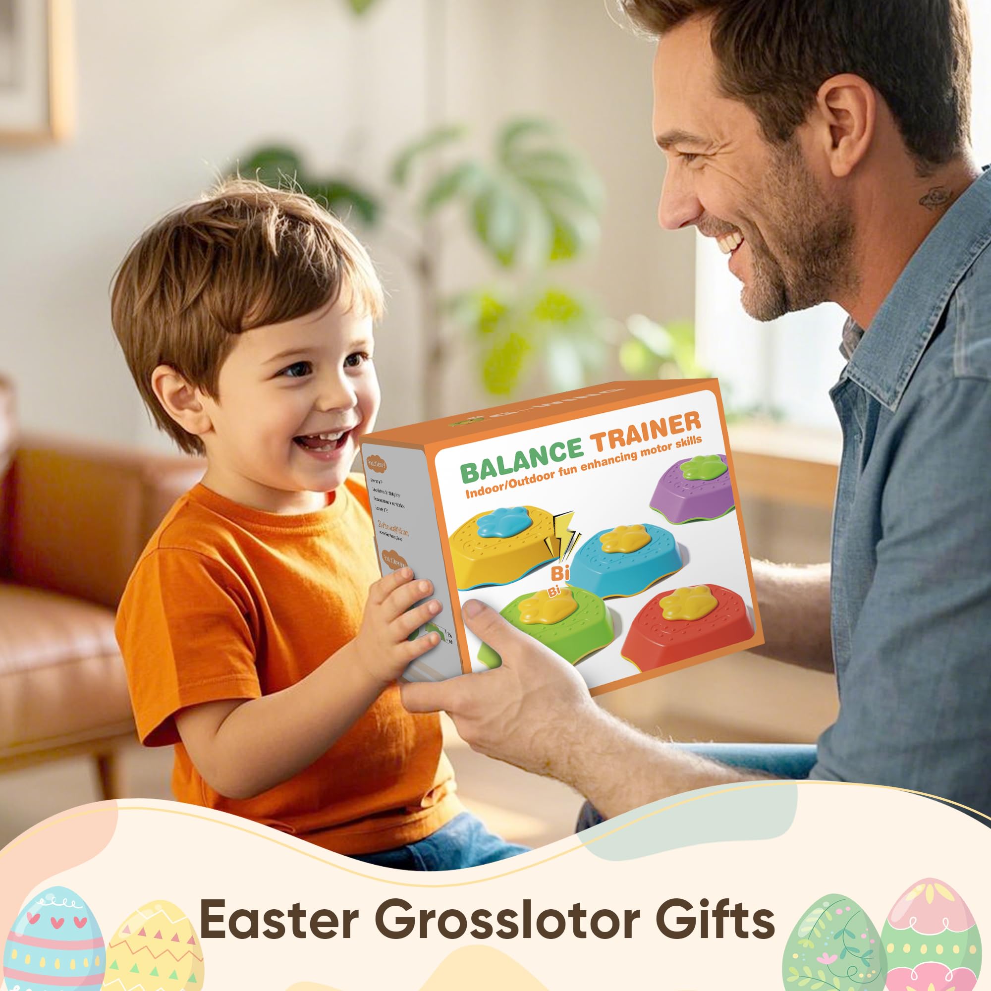 5-Pack Stepping Stones for Kids with Sound Effects - Balance & Coordination Toys for Toddlers Ages 3+, Indoor/Outdoor Play with Interactive Sensory Feedback - Image 7