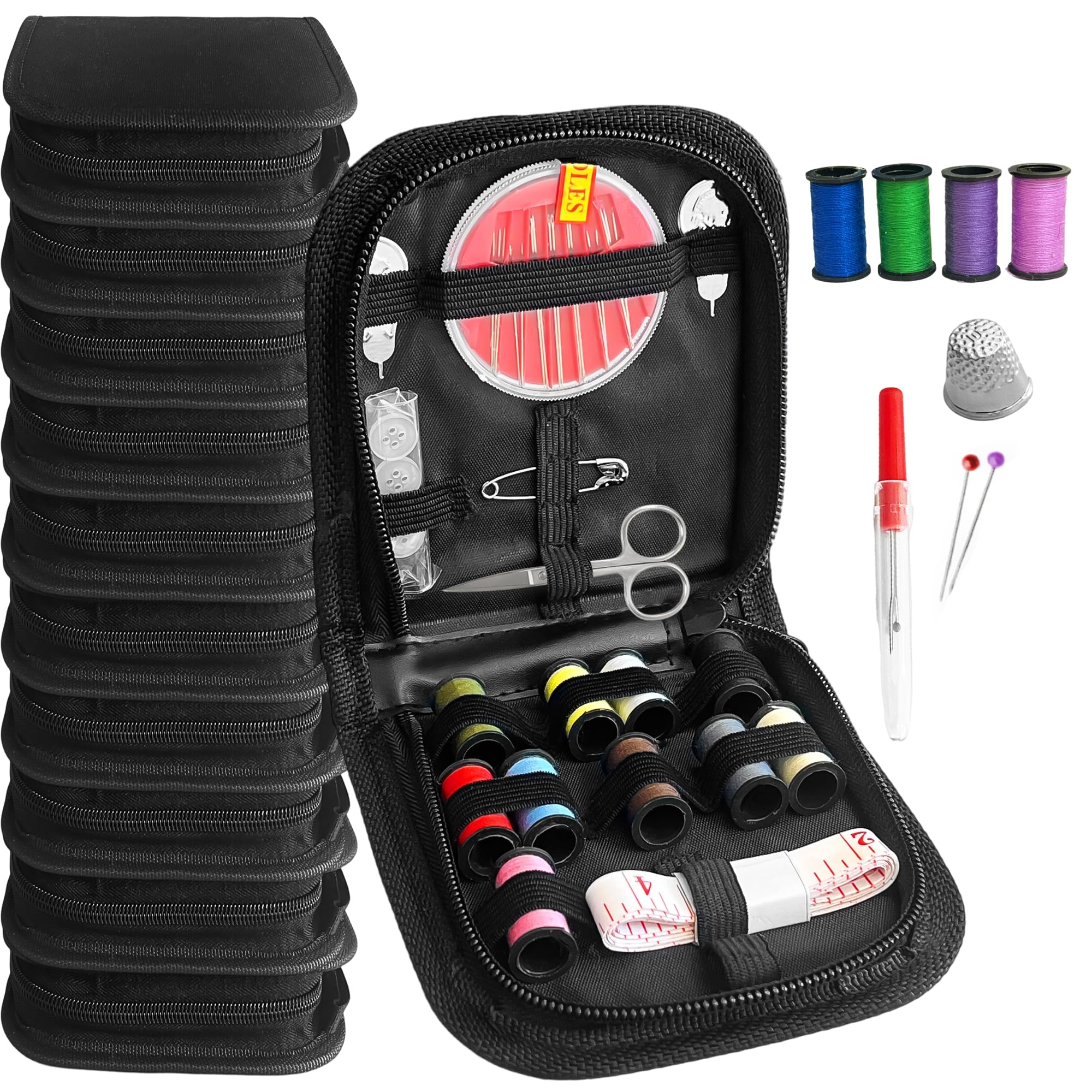 Kit de costura para adultos, paquete de 10 unidades, regalos para mamá, abuela, mujeres, hombres, adultos, niños, adolescentes, principiantes, viajeros, accesorios de costura portátiles