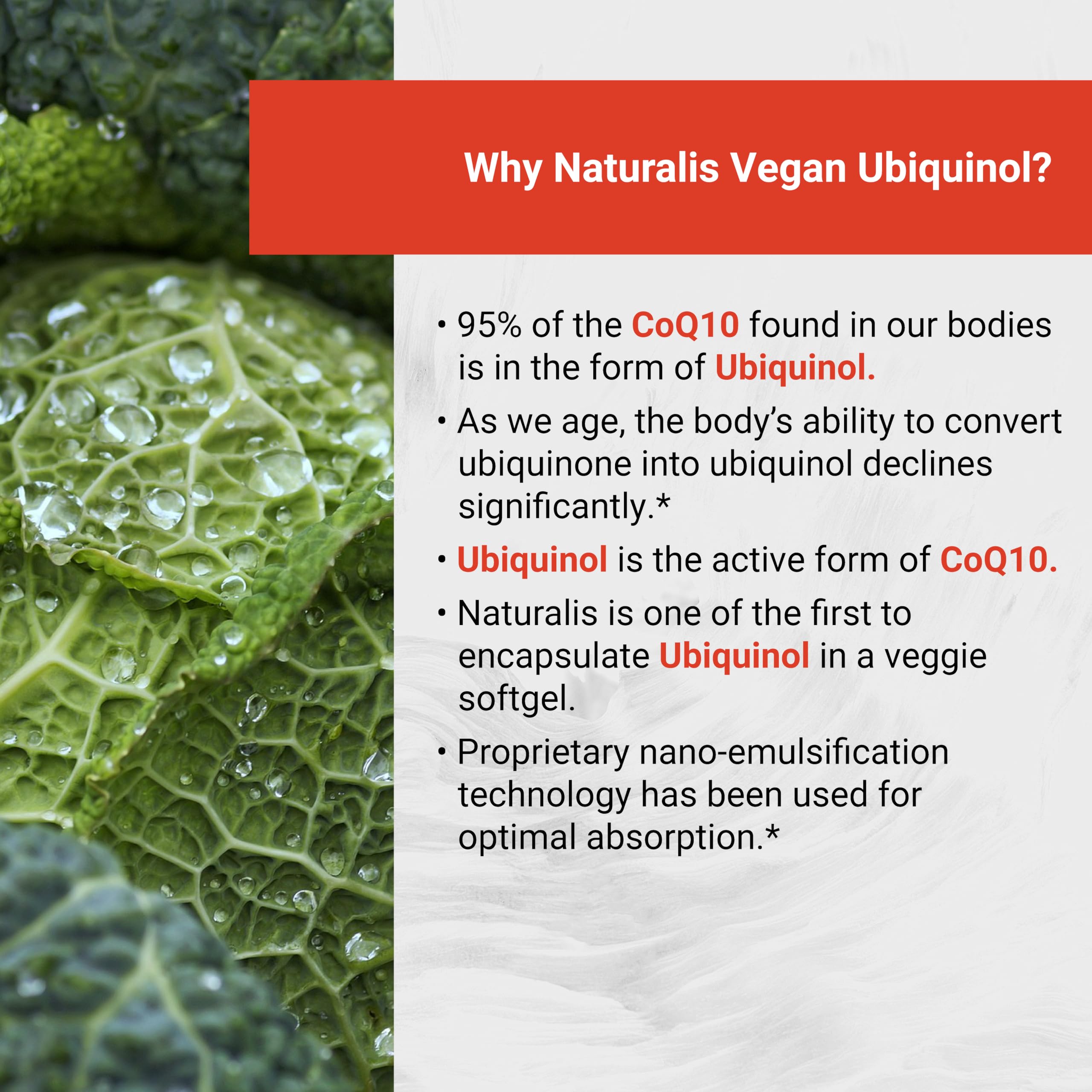 Naturalis Ubiquinol 100mg 120 Softgels | Active CoQ10 for Better Absorption — Amazon image 4