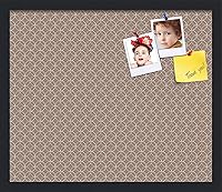 Vista 350 de PinPix Tablero de anuncios de corcho de 20 x 14 pulgadas. Este tablero decorativo enmarcado viene con diseño de círculos B W y un marco negro