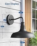 DEWENWILS 2 Pack Outdoor Wall Light Fixture, 120V Gooseneck Barn Light with E26 Sockets, Weatherproof Industrial Wall Lantern Sconce, Porch Light Wall Mount for Frontdoor, Entryway, Garage, ETL Listed