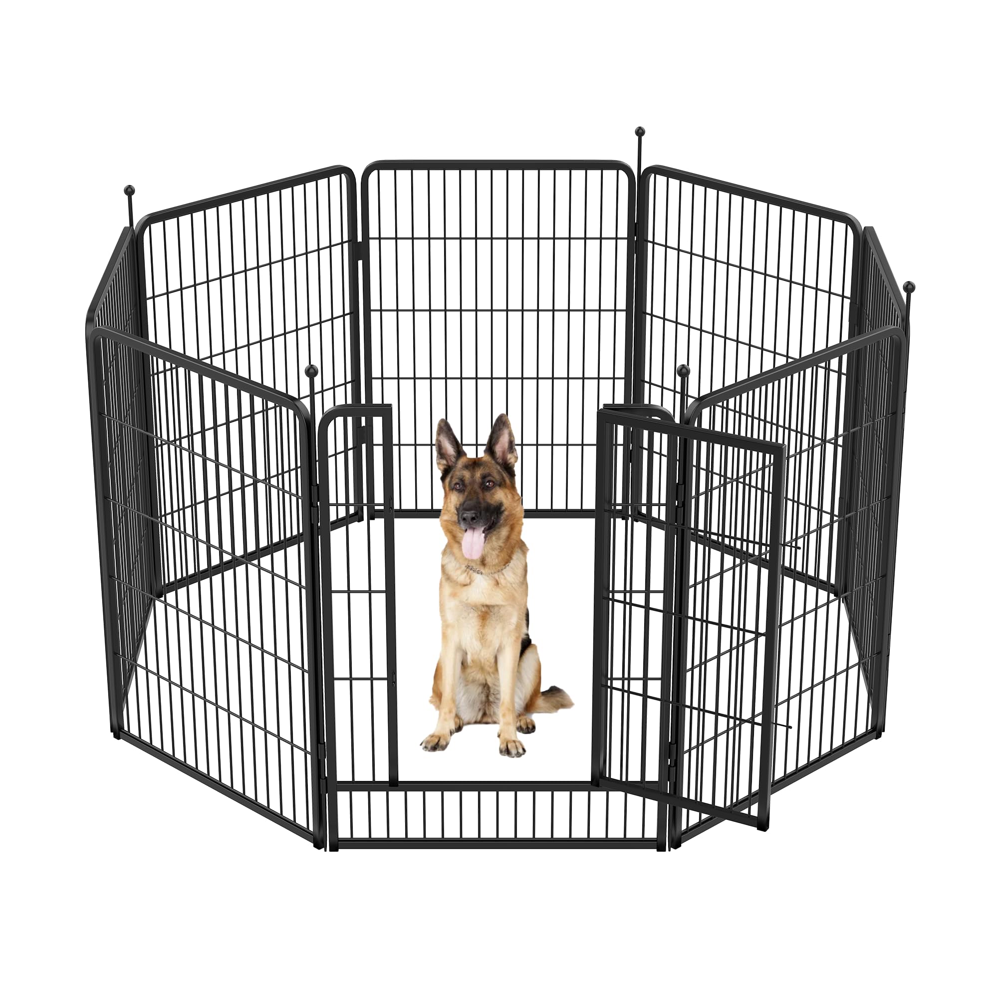 FXW Instant Unleashed Dog Playpen, Portable Pet Fence for Outdoor, RV Trips, and Camping, 40inch, 8 Panels for Medium and Large Dogs│Patented