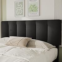 Vista 5 de VECELO Base de cama de tamaño matrimonial con 4 cajones de almacenamiento, cabecera de altura ajustable, base de cama de plataforma resistente