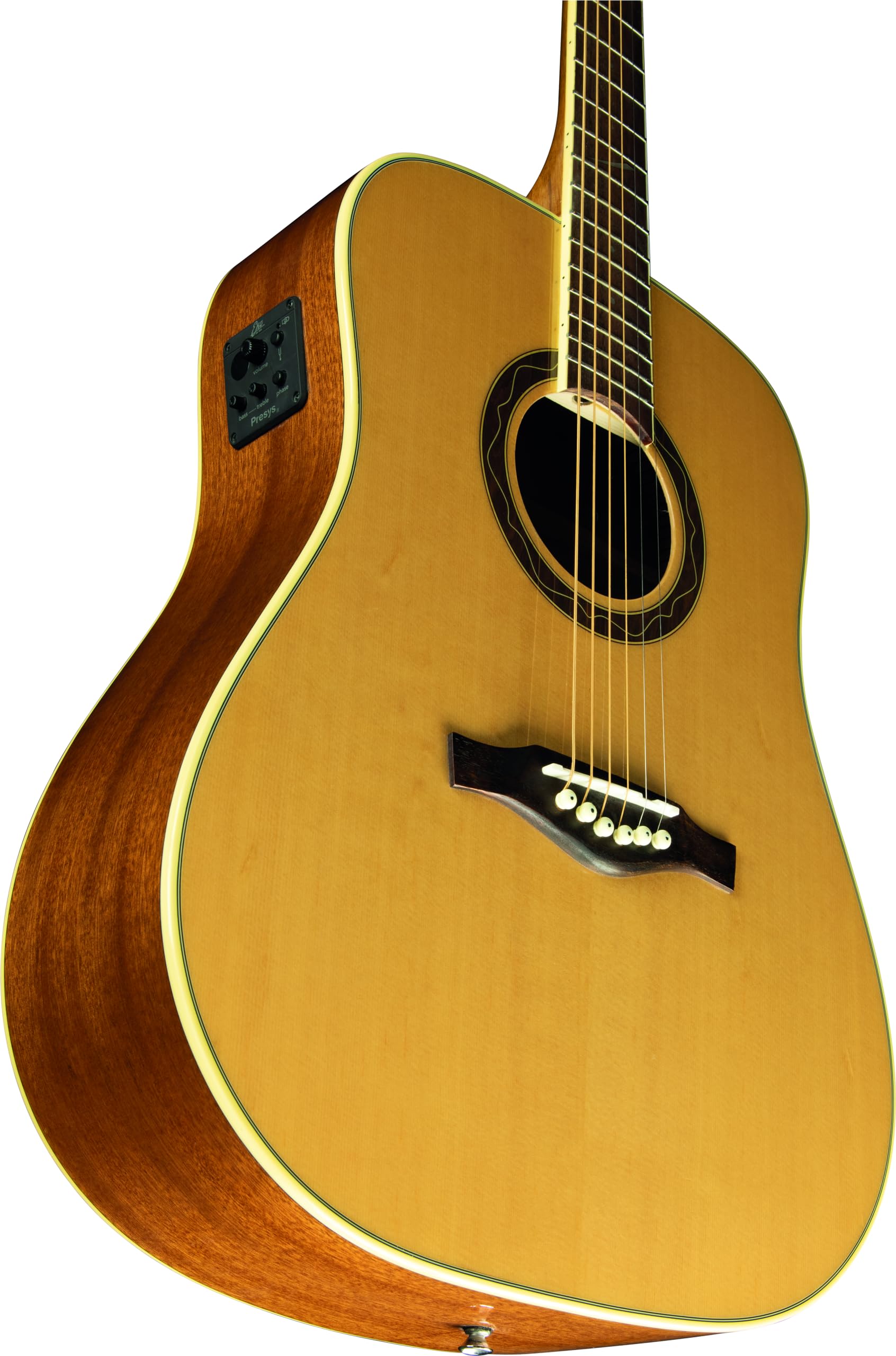 EKO GUITARS - ONE D150E NATURAL,Chitarra Acustica Elettrificata Dreadnought, Serie ONE,Amplificata con Sistema Fishman Presys II, Fasce e Fondo Mogano, Top Abete, Colore Natural