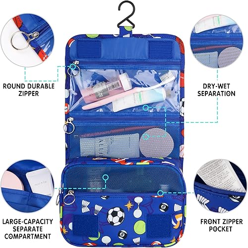 Miniatura 136 de Neceser colgante para niñas, neceser de viaje para niñas pequeñas, neceser de maquillaje cosmético impermeable, bolsa de lavado para niños pequeños