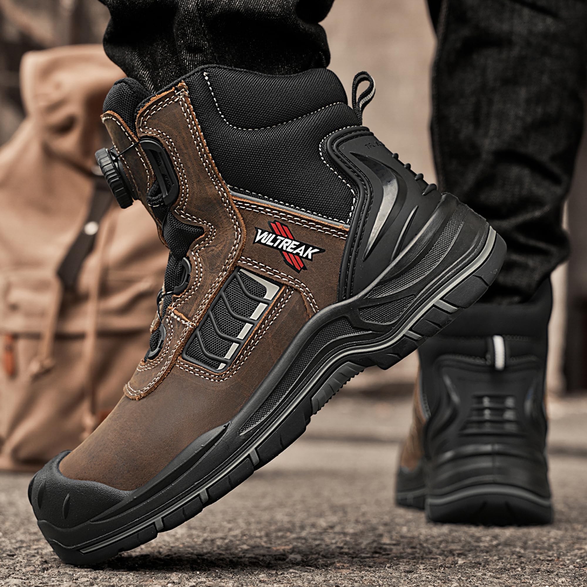 S3 Sicherheitsstiefel, SRC HRO Arbeitsstiefel, Wasserdicht Arbeitsschuhe mit Stahlkappe