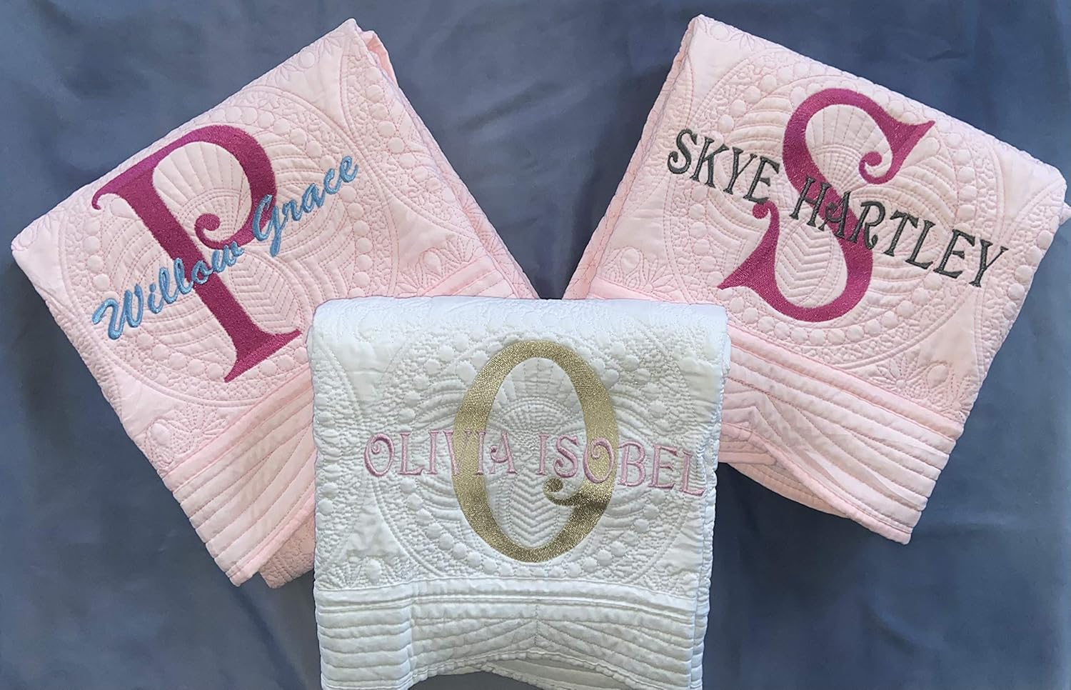 Personalized Baby Quilt Baby Blankets Monogrammed Blankets for Kids Baby Blankets for Boys Girls Embroidered Baby Gifts Sofia