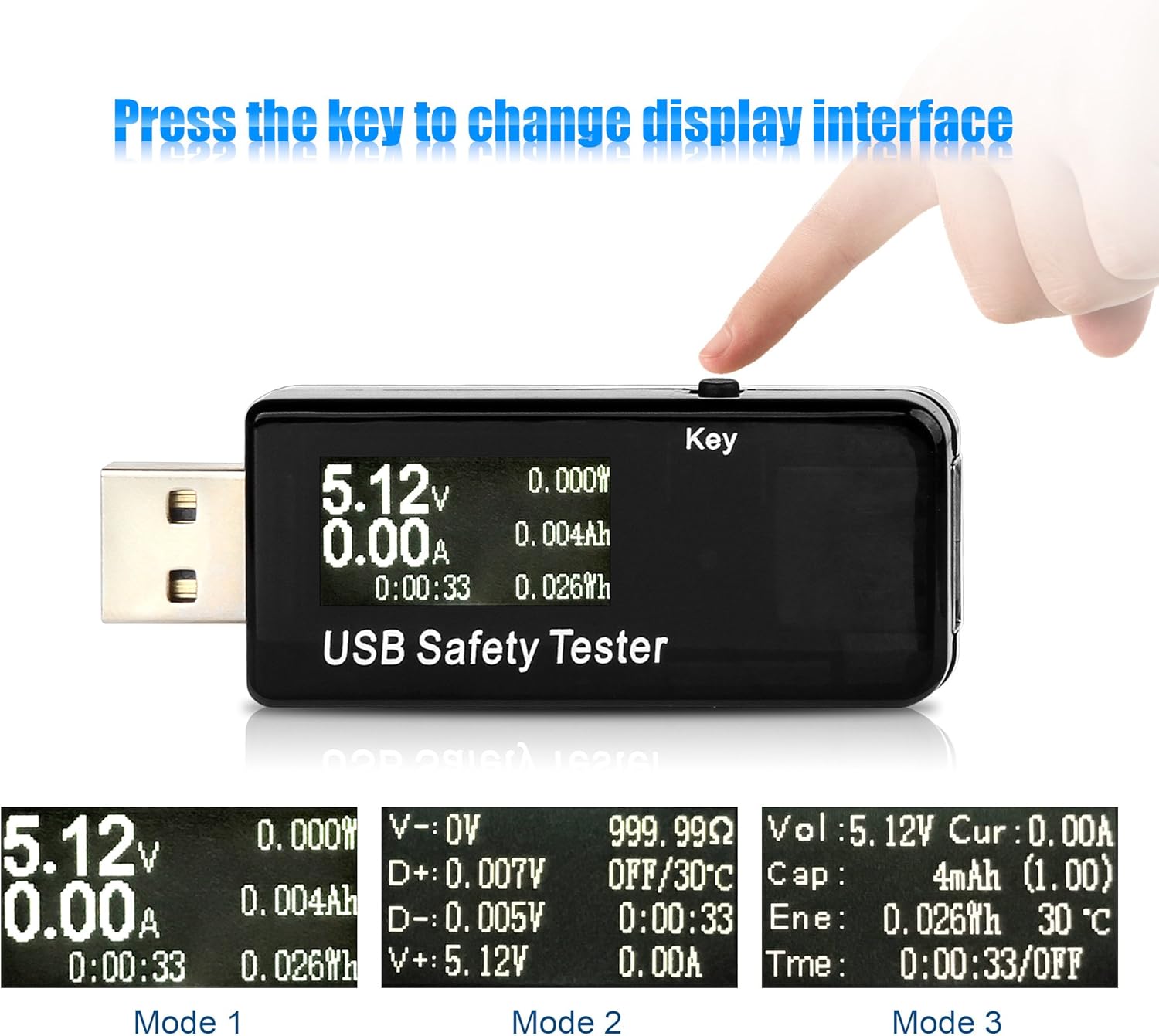 50% оƒƒ Dіѕсоunt Musou USB Safety Tester,USB Digital Power Meter Tester Multimeter Current and Voltage Monitor DC 5.1A 30V Amp Voltage Power Meter, Test Speed of Chargers, Cables, Capacity of Power Banks,Black