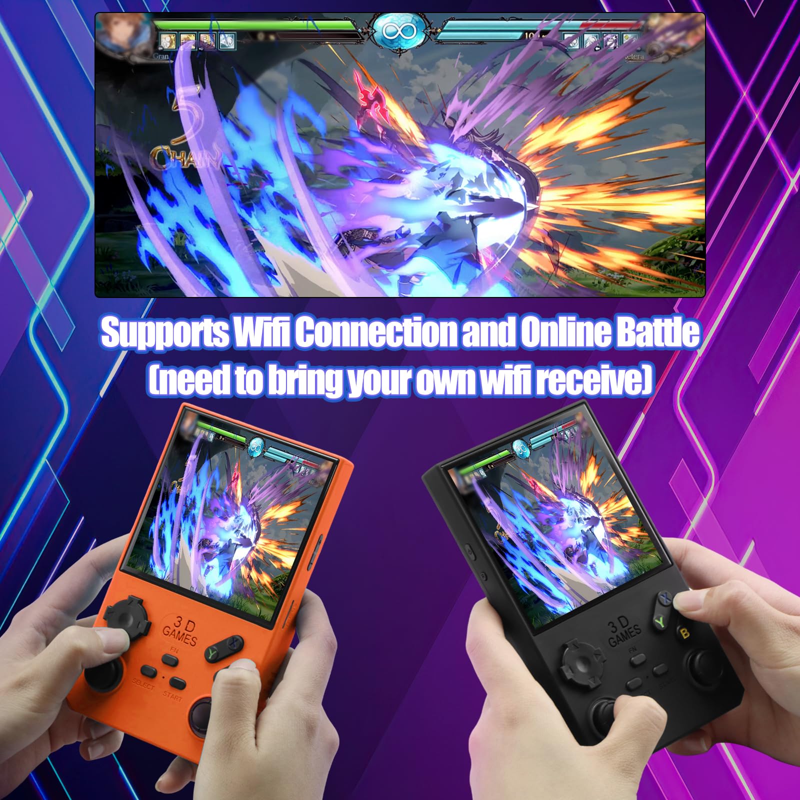 2025 Console di gioco portatile retrò V40 MAX con 256G integrato 20000+ giochi classici, schermo 4K HD IPS da 4,0 pollici sistema open source Linux, batteria da 4000 mAh, console portatile per