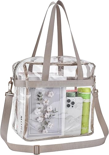 Vista 350 de Oraben Bolsa transparente transparente aprobada para estadios de 12 x 6 x 12 pulgadas, bolsa de estadio para trabajo, juegos deportivos, gimnasio