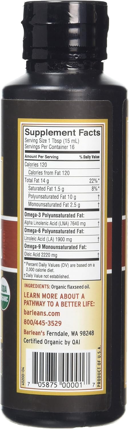 Barlean's 236 ml Flax Oil, 236 ml (Pack of 1) - Image 4