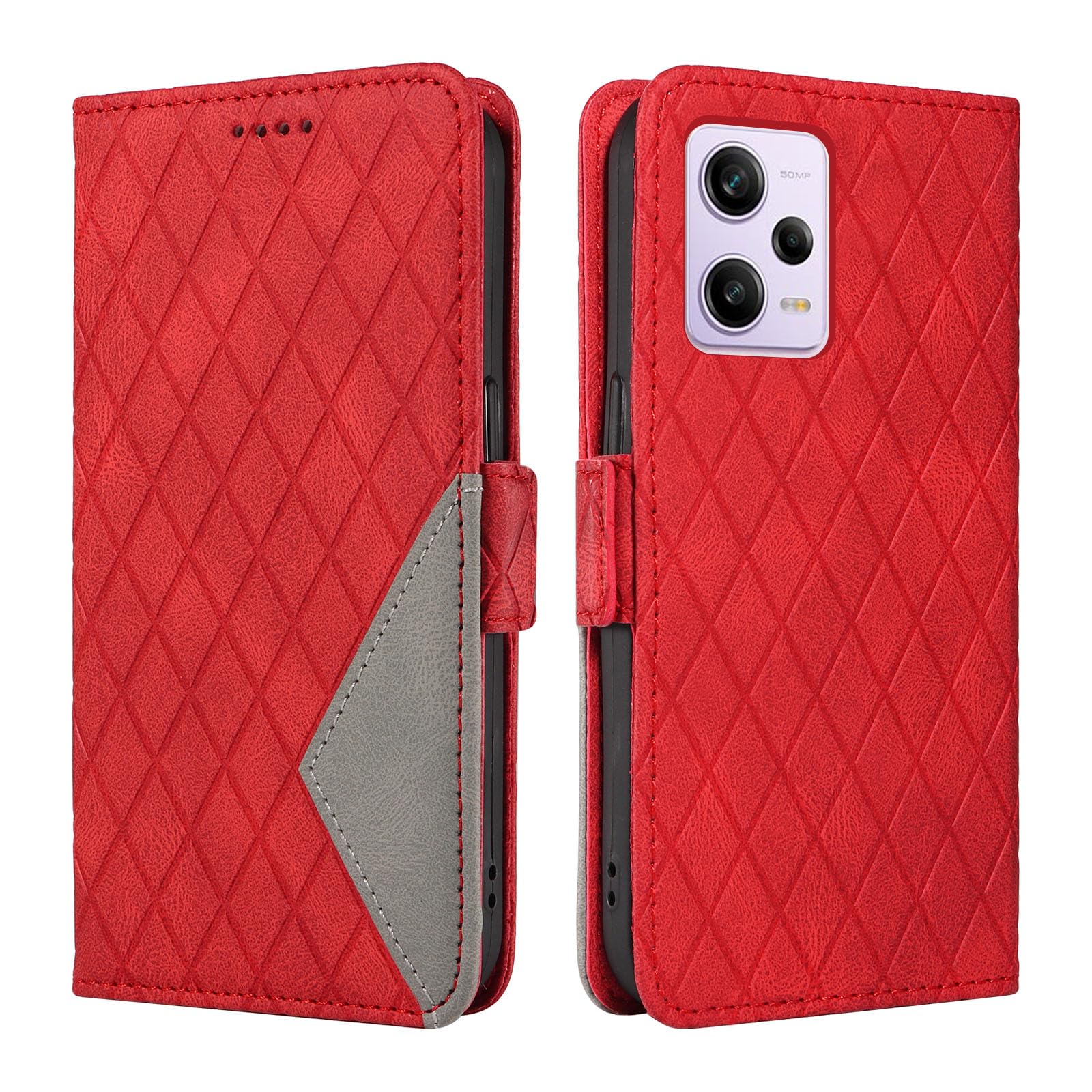 Custodia In Pelle Con Due Scomparti Per Carte Di Credito E Patta Per Smartphone