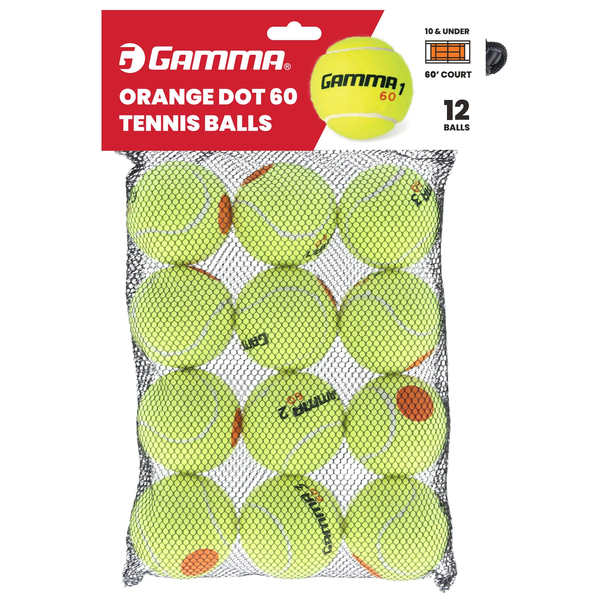 Amazon | GAMMA オレンジ60とグリーン78ドットトレーニングテニス