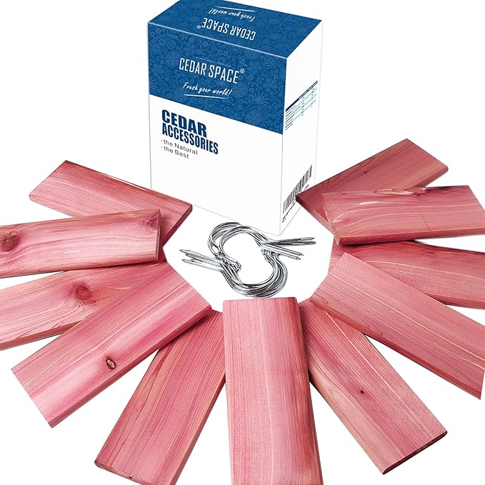 Cedar Space Cedar Blocks for Clothes Storage, 100 Aromatic Red Ceder Blocks, Cedar Planks