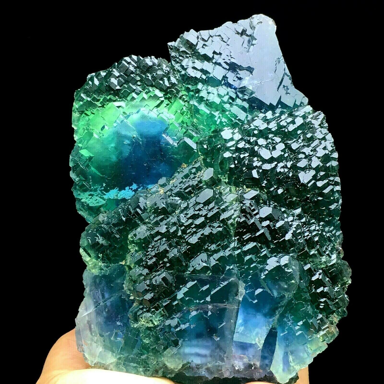 Amazon.co.jp: 天然水晶の原石 1091.5g天然半透明ブルー/グリーン 