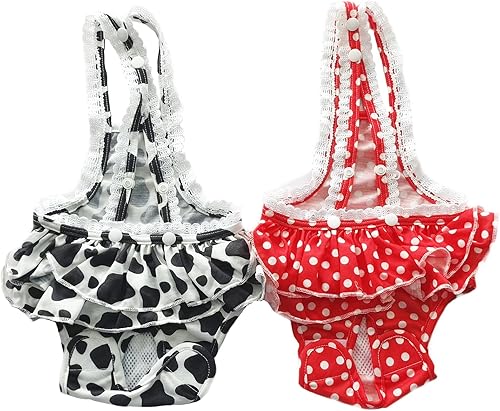 Miniatura 9 de 2 pañales lavables para mujeres con tirantes, cómodos, reutilizables, reutilizables, para cachorros, ropa interior para perros, pañales para niñas