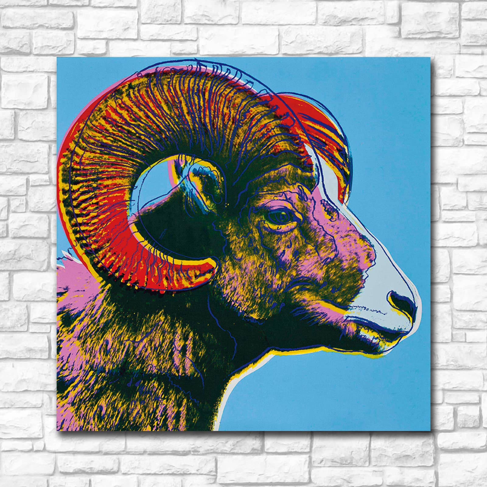 【世界100部限定】模写作品 アンディ ウォーホル ビッグホーン Amazon.co.jp: アンディウォーホルポスタービッグホーン羊