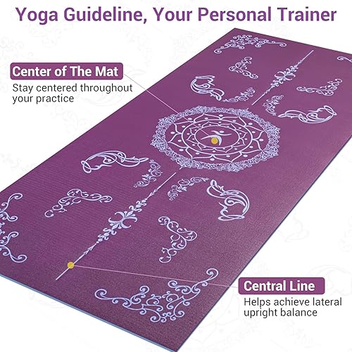 Miniatura 8 de Avoalre Folding Yoga Mat - Eco-Friendly Travel Yoga Mat Packable - Double Sided Non-Slip Printed Yoga Mats with Bag for Home Workout Gym Exercise