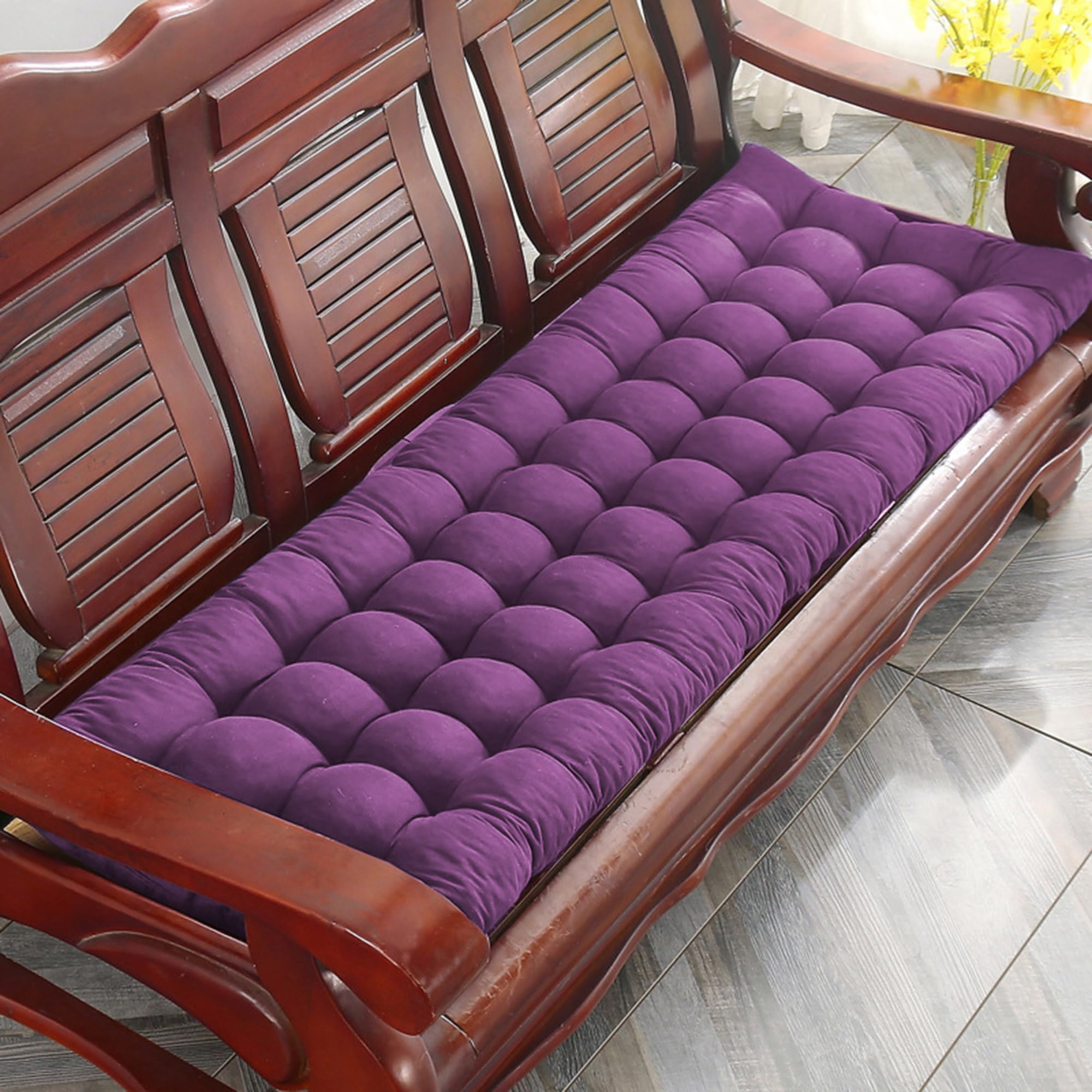 Coussin de banc pour chaise 2 ou 3 places beige avec attaches