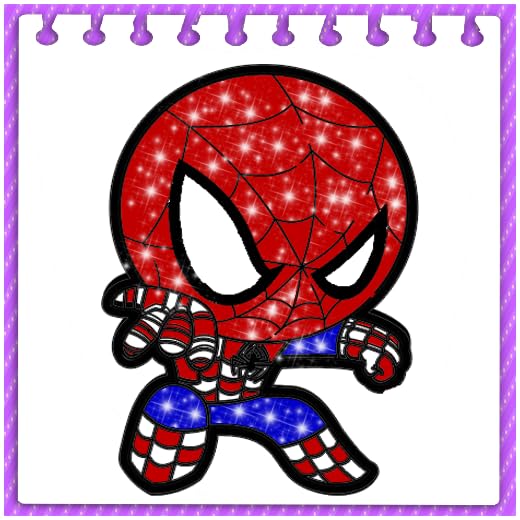 Super Hero Coloring Book Glitter Pages for Kids