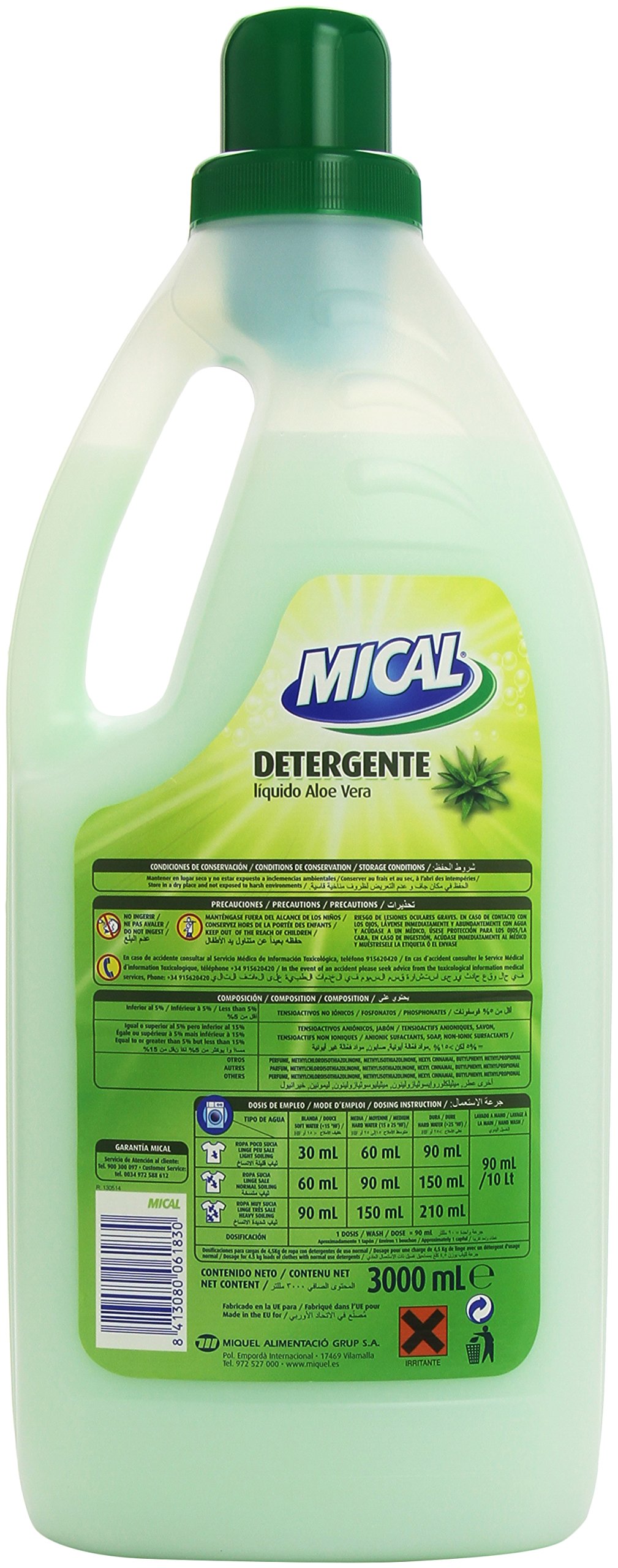 Mical – Wollwaschmittel lquido – Aloe Vera – 3000 ml – [Pack 2]