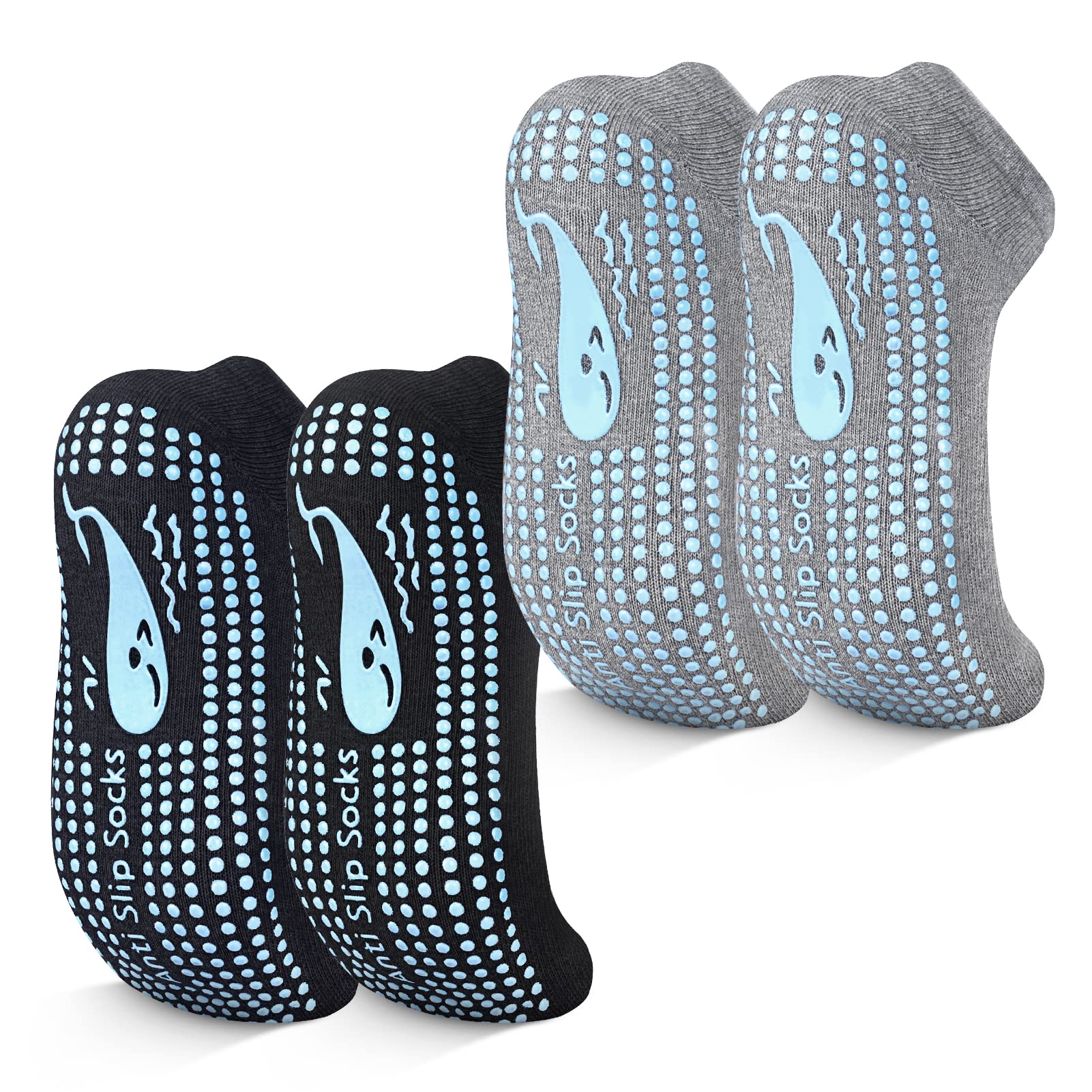 Dames Yoga Sokken Antislip Sportsokken Met Rubberen Zolen, Dames Teen Sokken Voor Pilates Yoga Dans Gym Vechtsporten, 4 paar