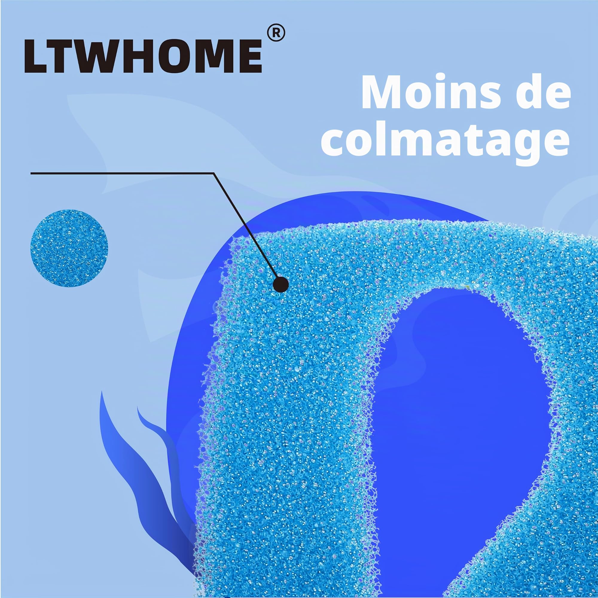 LTWHOME Remplacement Grossier et Excellent Filtration Tapis Ensemble Convient pour Eheim 2616760 Professionnel 3e 2076/2078/450/700/600T(Paquet de 15, 3 Ensemble)