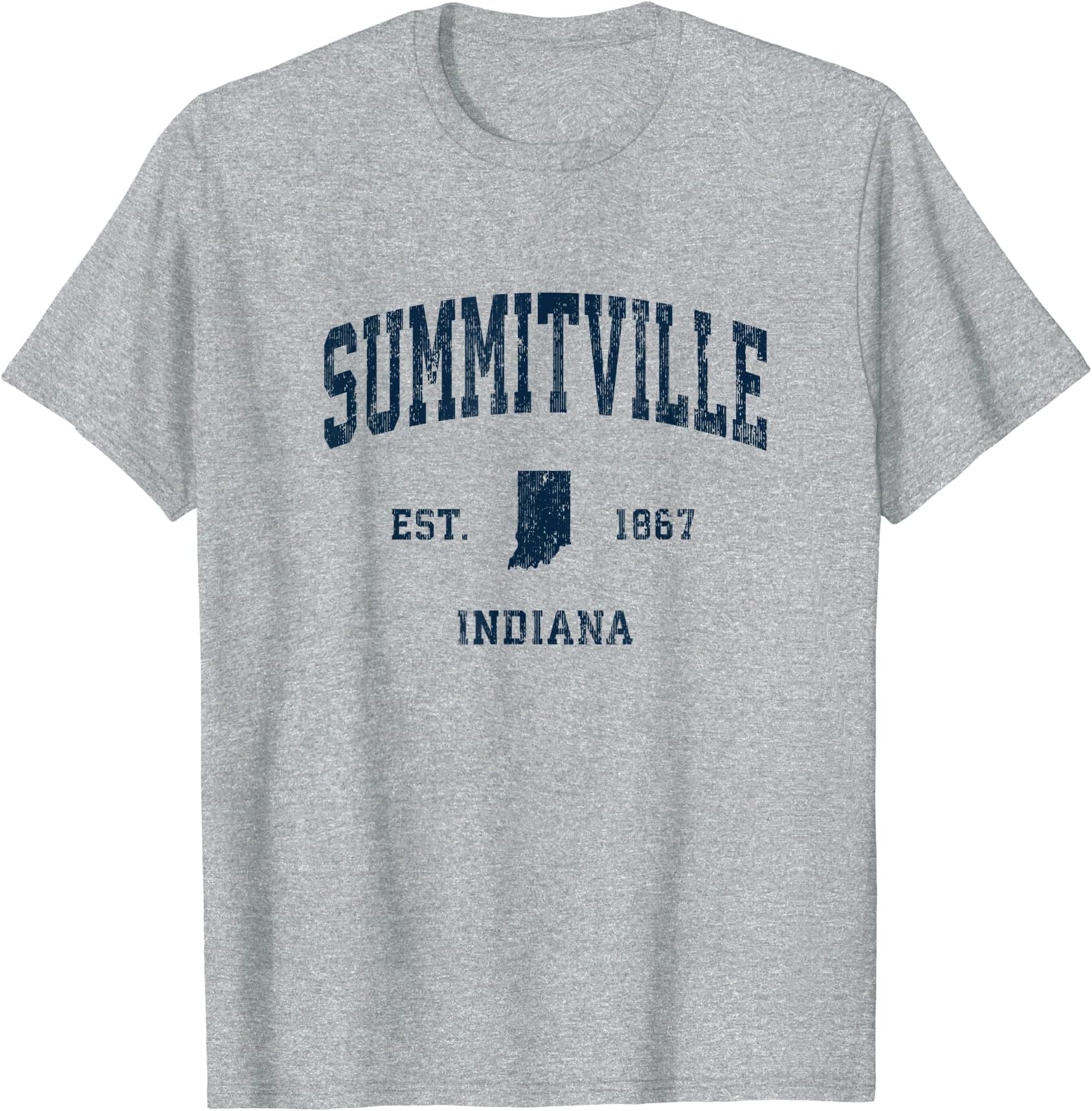 Summitville Indiana IN Vintage Athletic Navy Sports Design T-Shirt